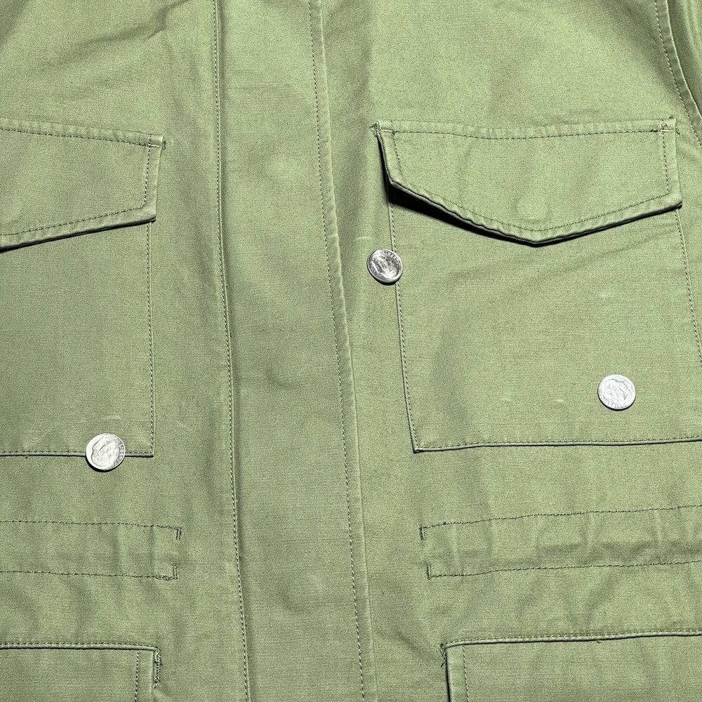Everlane Field Jacket Womens XL Utility Military Chore Coat Safari Snap Full Zip - Picture 3 of 13